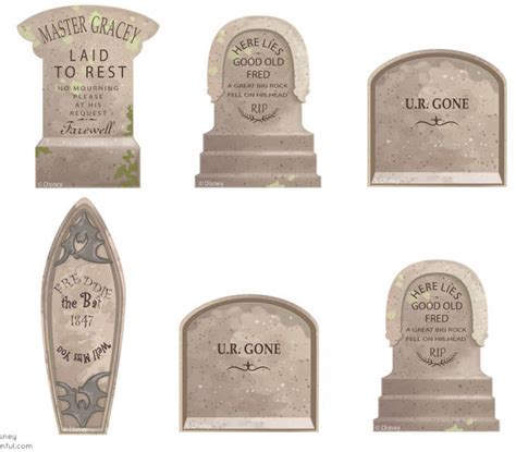 Printable Haunted Mansion Tombstones